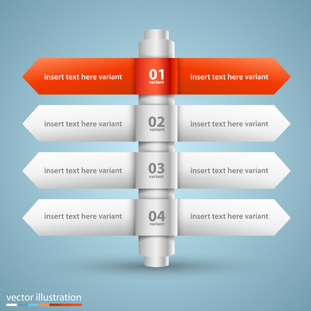 Direction list of options info. Vector illustrationのイラスト素材
