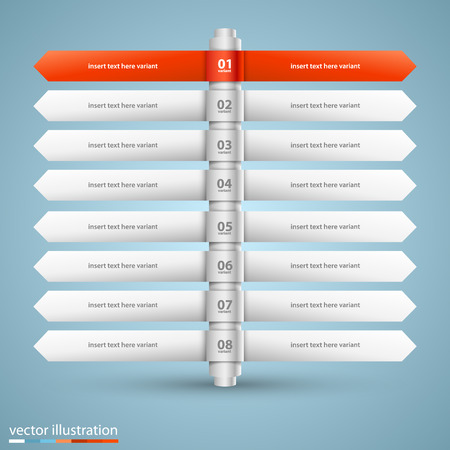 Direction list of options info. Vector illustrationのイラスト素材