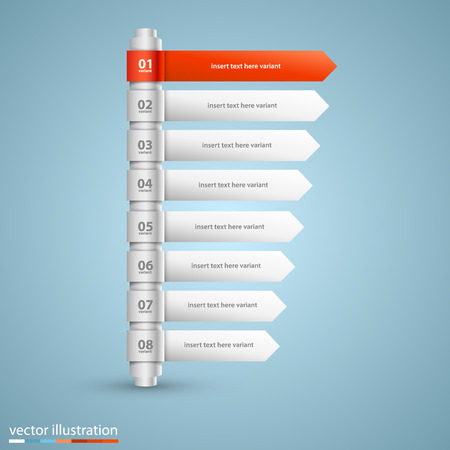 Direction list of options info. Vector illustrationのイラスト素材