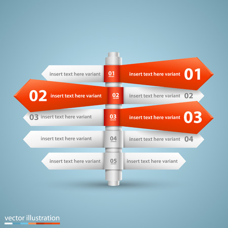 Direction list of options info. Vector illustrationのイラスト素材