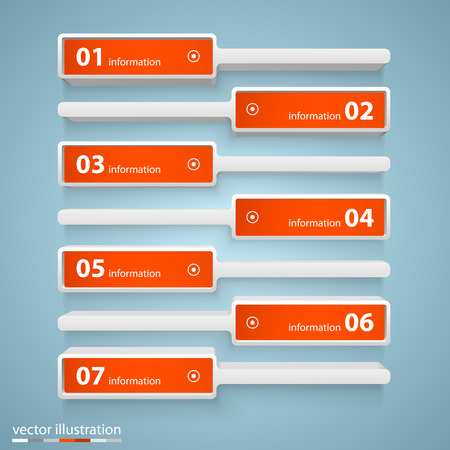 List of options art info. Vector illustrationのイラスト素材