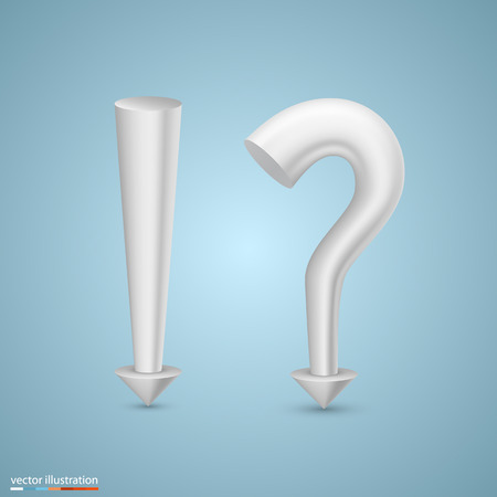 Question mark and exclamatory art. Vector illustrationのイラスト素材