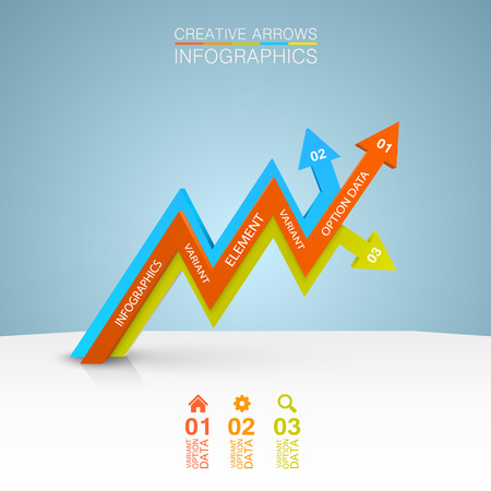 Arrows business growth art info.のイラスト素材