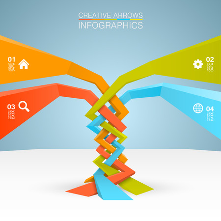 Arrows business growth art tree.のイラスト素材