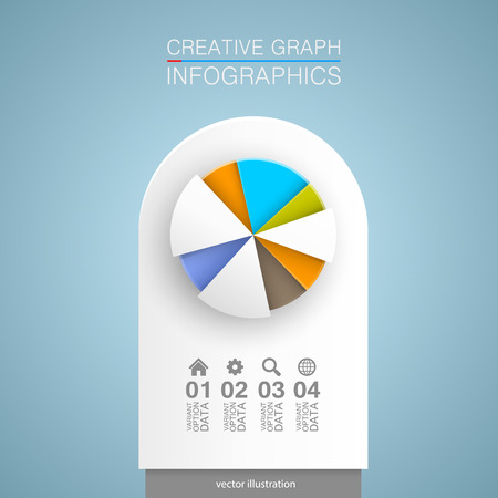 Pie chart art info data. のイラスト素材