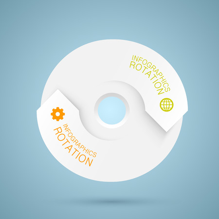 Infographics rotation art repetition data. のイラスト素材