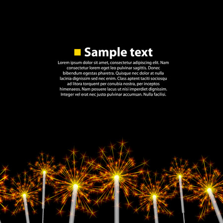 Seamless sparkler black. のイラスト素材