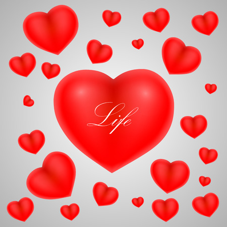 Heart on background art banner. Vector illustrationのイラスト素材