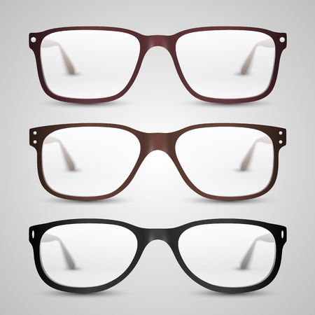 Transparent glasses object. Vector illustration art 10epsのイラスト素材