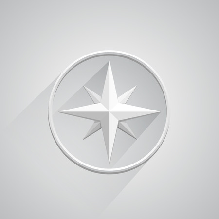 Compass on white background art. Vector illustrationのイラスト素材