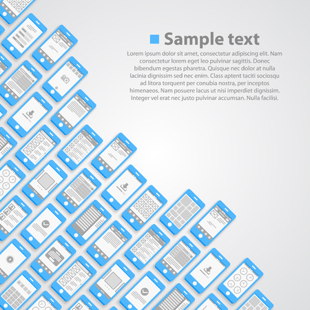 Flat phone screen background. Vector illustration artのイラスト素材
