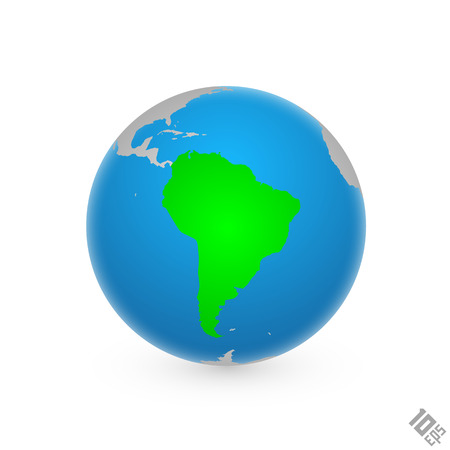 Continent South America. art earth. Vector Illustrationのイラスト素材