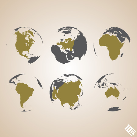 World map vector background art earth globe. Vector Illustrationのイラスト素材