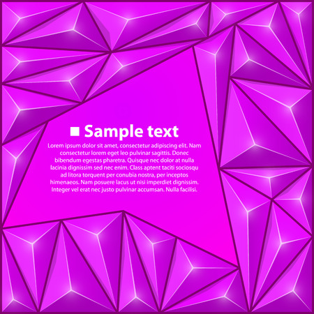 Vector background with triangles. Purple illustration backgroundのイラスト素材