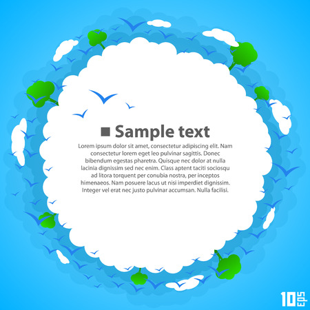 Land nature background art creative. Vector illustrationのイラスト素材
