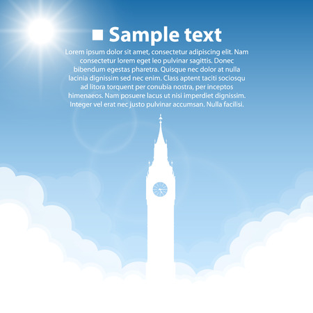 Big Ben. World sightseeing collection. Vector illustrationのイラスト素材