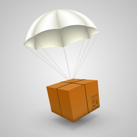 3d air parcels on a white background. Vector illustrationのイラスト素材