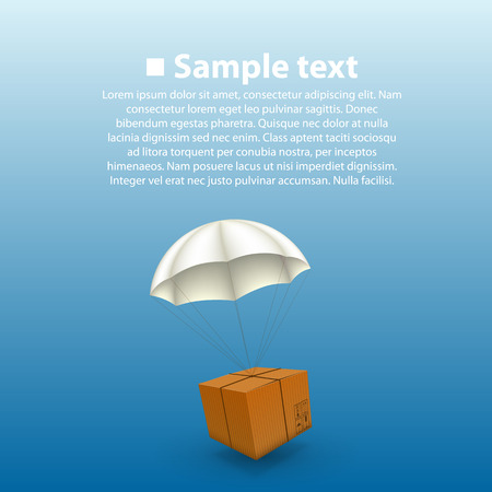 3d air parcels on a white background. Vector illustrationのイラスト素材
