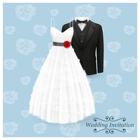 Wedding invitation card artのイラスト素材