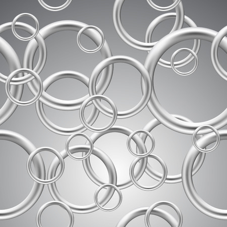 Seamless background of metal rings artのイラスト素材