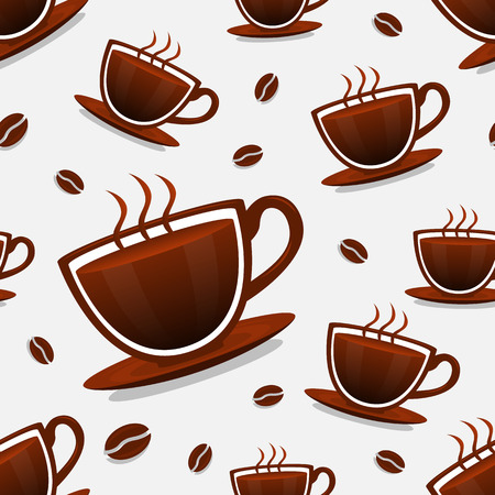 Seamless background of coffee artのイラスト素材