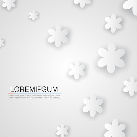 Unusual paper flower fresh background. Vector illustrationのイラスト素材