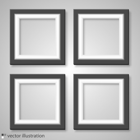 Blank frames on a white backgroundのイラスト素材