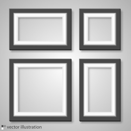 Blank frames on a white backgroundのイラスト素材