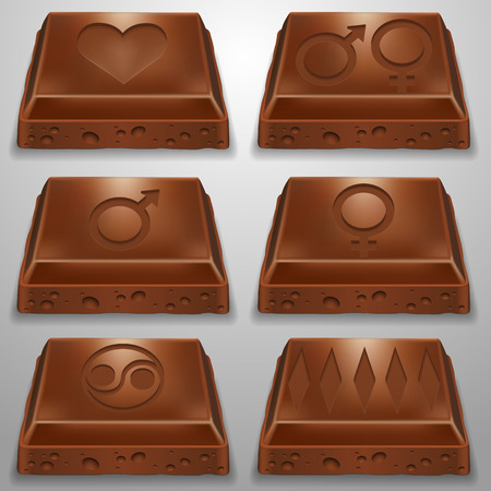 Chocolate slicesのイラスト素材