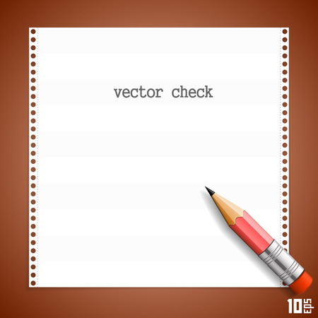 Check paper with pencil artのイラスト素材