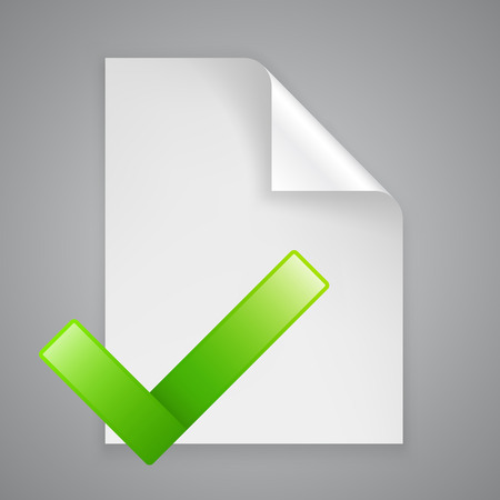 Paper symbol Check art icon. Vector illustrationのイラスト素材