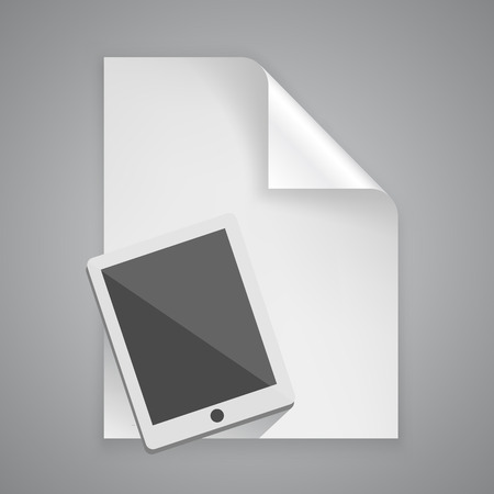 Paper symbol tablet art icon. Vector illustrationのイラスト素材