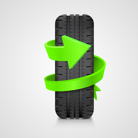 Tire with arrow health care concept. Vector illustrationのイラスト素材