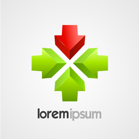 Arrows icon vector template. Creative logo design.のイラスト素材