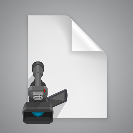 Paper symbol camera art icon. Vector illustrationのイラスト素材