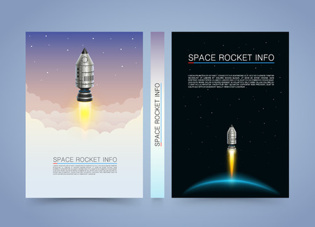 Modern vertical banners, Creative idea 3d leader up, cover infographics, A4 size paper Vector illustrationのイラスト素材