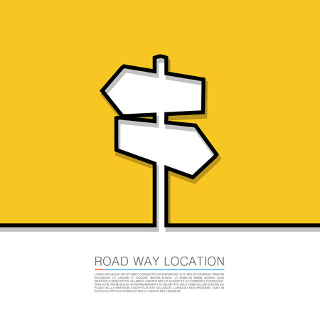 The concept of a decision making standing on road junction. Movement in an unknownのイラスト素材