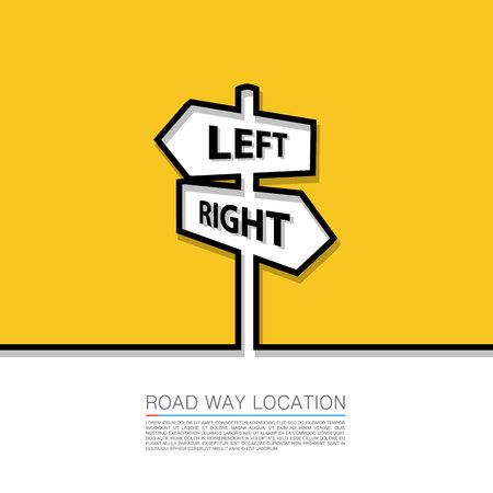 Left and right arrow sign, Direction arrow sign. Vector illustrationのイラスト素材