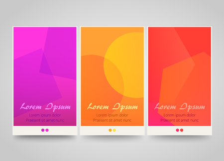 Modern colorful vertical banners. Abstract flyer or booklet cover set. Vector illustrationのイラスト素材