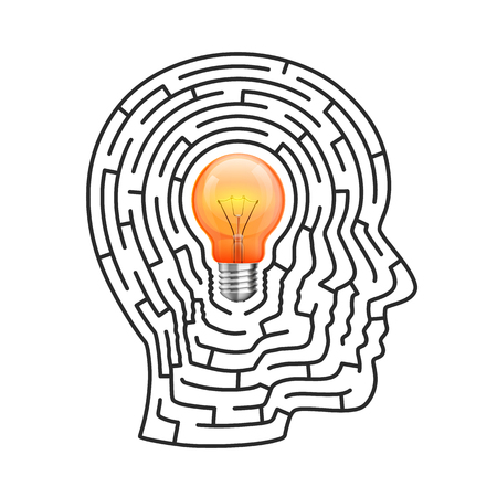 The idea of the labyrinth. Vector illustrationのイラスト素材