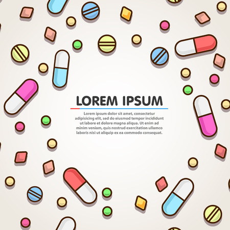 Seamless pills pattern. Medical concept.のイラスト素材