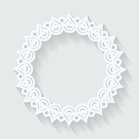 Circle ornamental frame. Round pattern.のイラスト素材