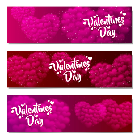 Valentines day sale background set pattern. Vector illustration.のイラスト素材