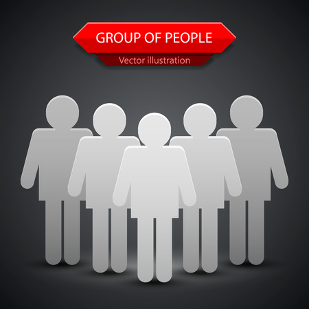 Group of people leader. Vector Illustration background.のイラスト素材