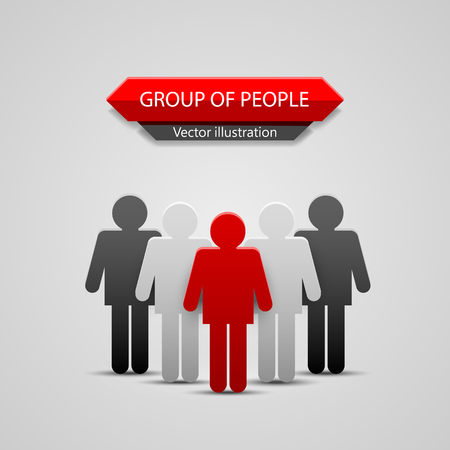 Group of people leader. Vector Illustration background.のイラスト素材