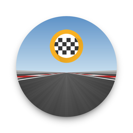 Track road to infinity, Road vector highway, Vector illustration, speedway pattern.のイラスト素材