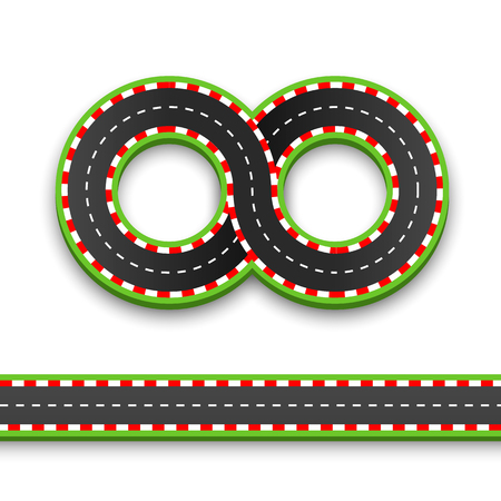 Track road infinity, Road vector highway, Vector illustration, speedway background.のイラスト素材