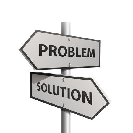 Column direction problem solution on the white background.のイラスト素材