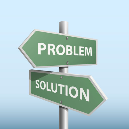 Column direction problem solution on the white background.のイラスト素材
