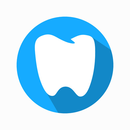 Flat tooth icon. Modern design.のイラスト素材
